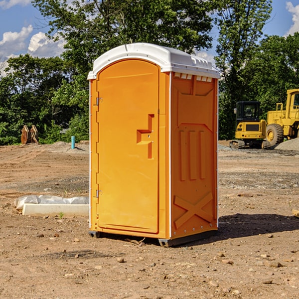 how often are the portable restrooms cleaned and serviced during a rental period in Ellendale